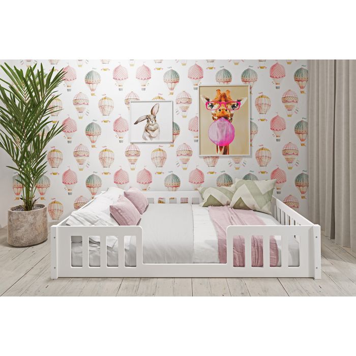 Montessori Bed in White | Kids Floor Bed Montessori Bed in White | Kids Floor Bed